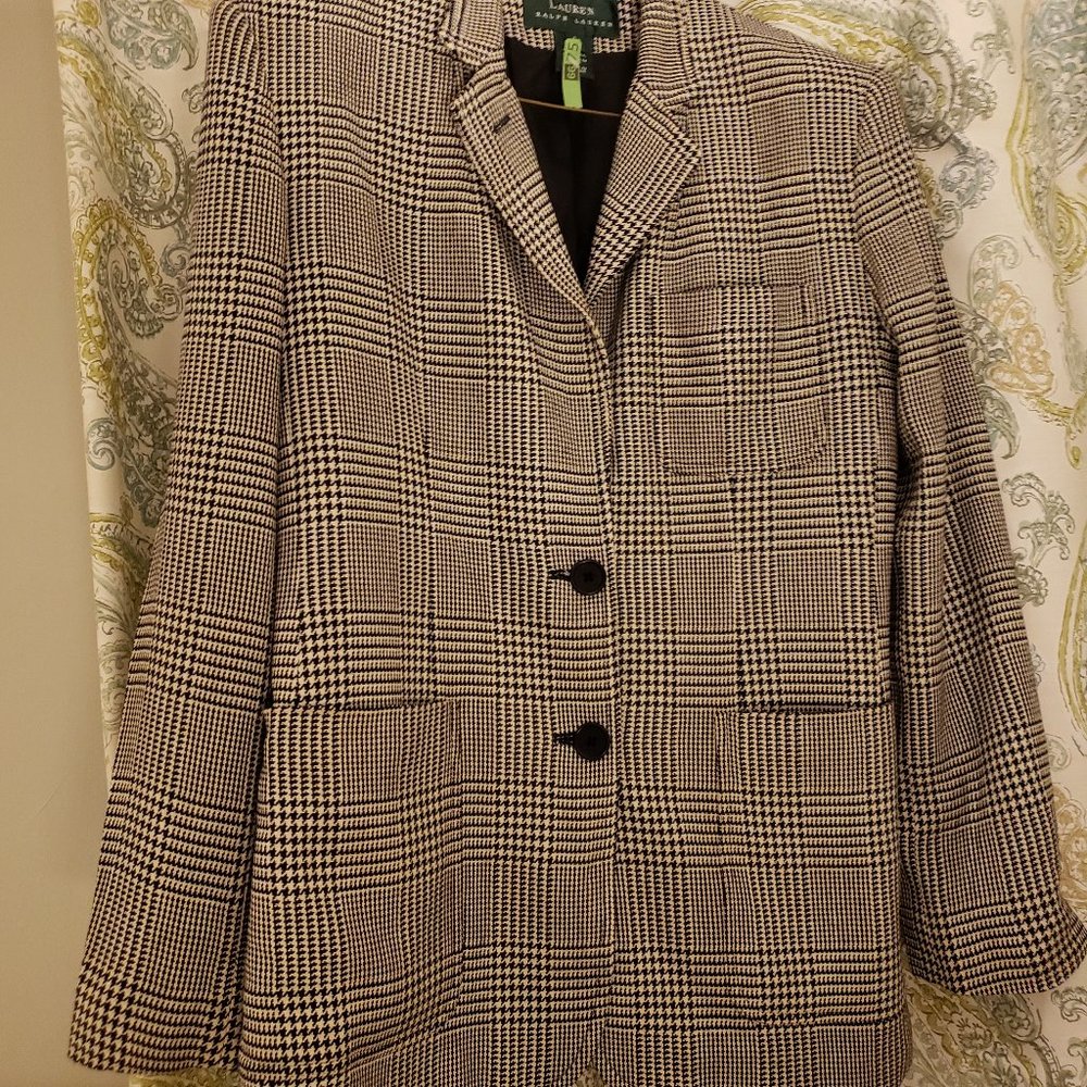Ralph Lauren Hounds tooth Blazer Size 6